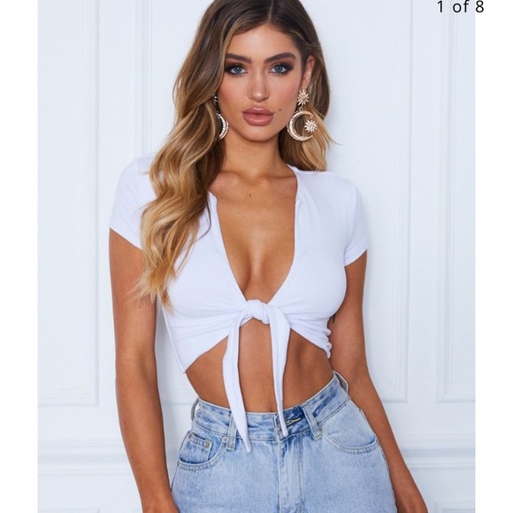 White Fox Boutique Tops - NWT White Fox Boutique Happy Hour Crop Top size M
